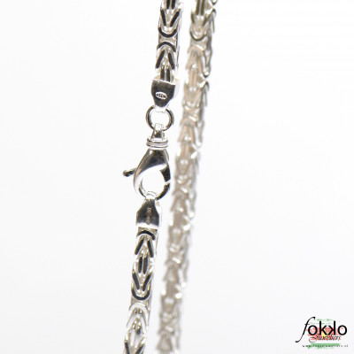 Zilveren koningskettingen | vierkanten koningskettingen