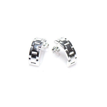 Rolex schakel oorbellen zilver dames en heren | Rolex earrings