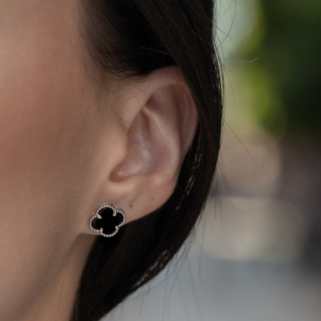 Klaver oorbellen zilver | Van Cleef Arpels oorbellen