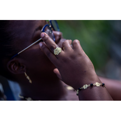 Surinaamse mattenklopper ring goud | Grote mattenklopper ring