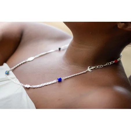 Zilveren Surinaamse ketting | Surinaamse ala kondre ketting zilver