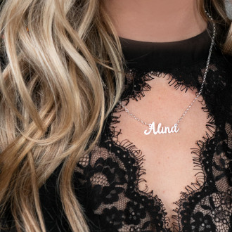 Naamketting - zilveren naamketting 2