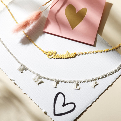 Naamketting verguld | Naamketting goudkleurig