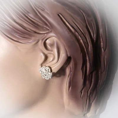 Surinaamse mattenklopper oorbellen | Mattenklopper oorbellen zilver