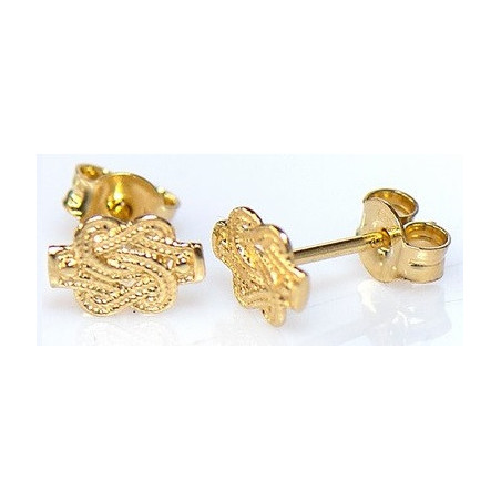 Mattenklopper oorbellen 18 karaats surinaams goud | 18K mattenklopper oorbel | Surinaams goud 18 karaat