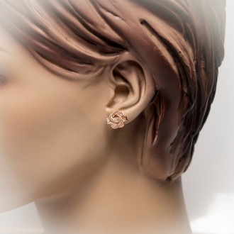 Mattenklopper oorbellen rosé goud | Surinaamse rosé sieraden | Surinaamse oorbellen 2