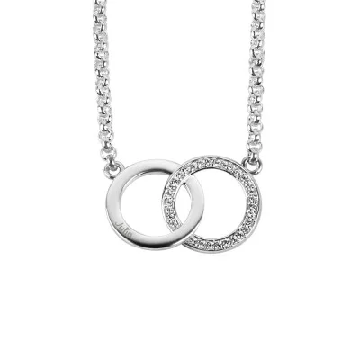 Ketting met gravure en zirkonia