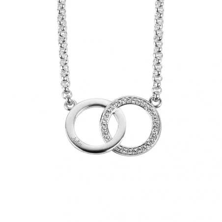 Ketting met gravure en zirkonia