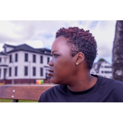 Mattenklopper oorbellen goud steentjes zirkonia swarovski | Surinaamse oorbellen | Surinaamse juwelier