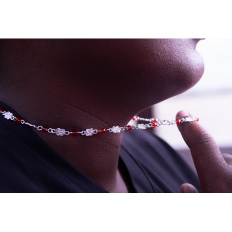 Surinaamse ketting rode kralen | Surinaamse sieraden dames