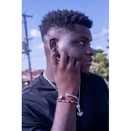 Surinaamse slavenboei armband | Slavenarmband Suriname zilver