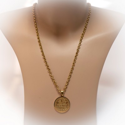 Surinaamse munt ketting stainless steel | Surinaamse sieraden
