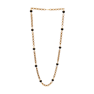 Surinaamse boto keti ogri ai kralen | Surinaamse zwarte kralen ketting stainless steel