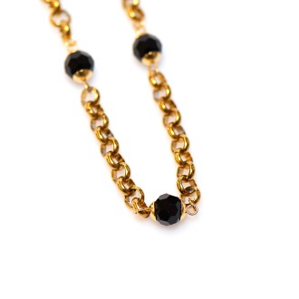 Surinaamse boto keti ogri ai kralen | Surinaamse zwarte kralen ketting stainless steel 2