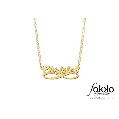 Goedkope gouden naamketting | Naamketting
