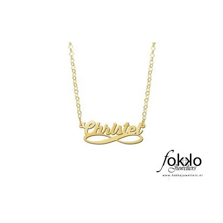Goedkope gouden naamketting | Naamketting