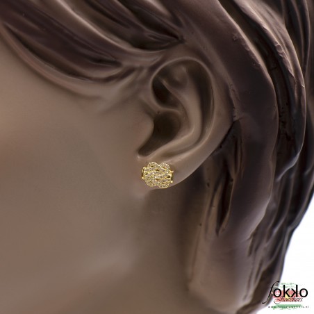 Gouden mattenklopper oorbellen | Surinaamse juwelier | Surinaamse oorbellen