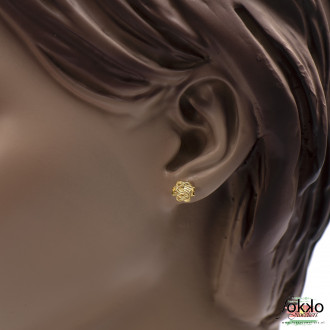 Surinaamse mattenklopper oorbellen | Surinaamse sieraden voor kinderen | Surinaams goud 2