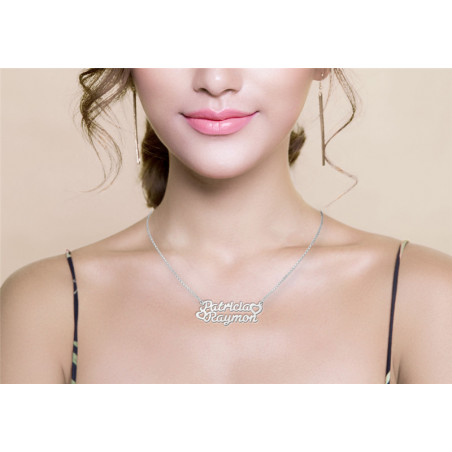 zilveren naamketting 2 namen