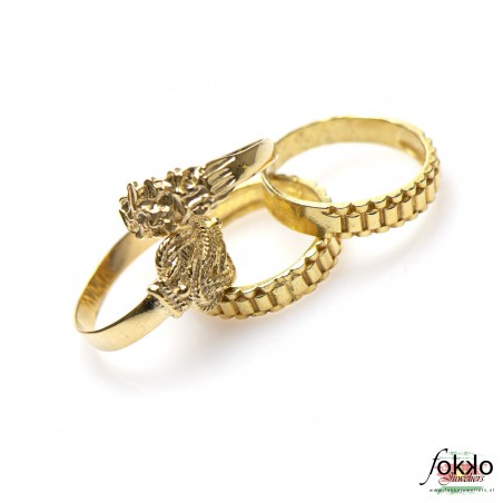 Gouden piet piet ring - 2