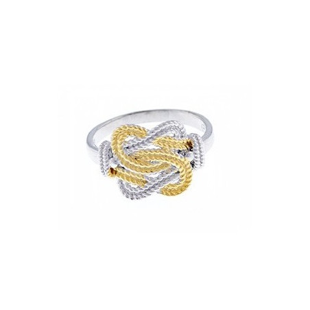 Gouden mattenklopper ring | Fokko Design | Zilver gouden mattenklopper ring
