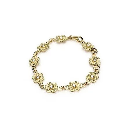 Gouden mattenklopper armband Swarovski | Exclusief bij Fokko Juweliers