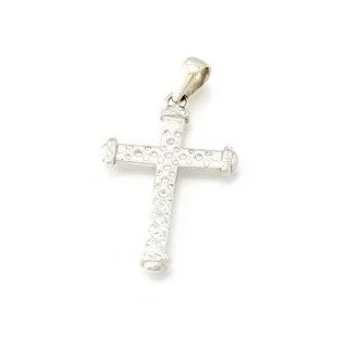 Witgouden diamanten kruis | Gouden sieraden