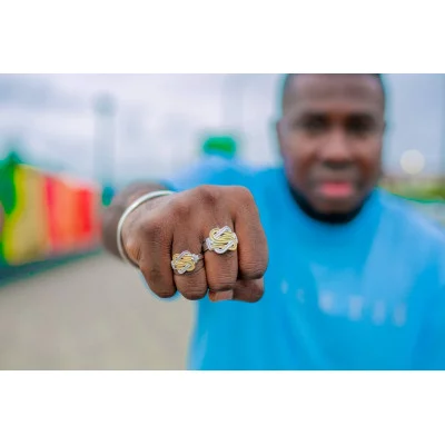 Mattenklopper ring bi-color. Surinaamse sieraden. Surinaamse ring.