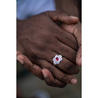 Ingi mattenklopper | Mattenklopper ring rode steen 2