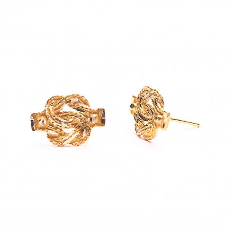 Gouden mattenklopper oorbellen 18 karaats | Surinaams goud 18K | Mattenklopper oorbellen goud